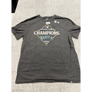 Fanatics Seattle Mariners American League Champions 2025 T-Shirt Mens XL Gray
